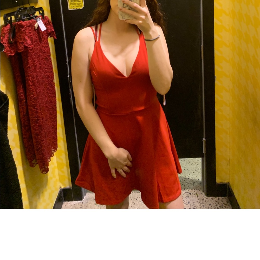red dress